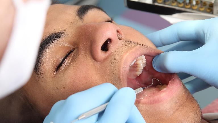A patient calmed by the use of Sedation Dentistry